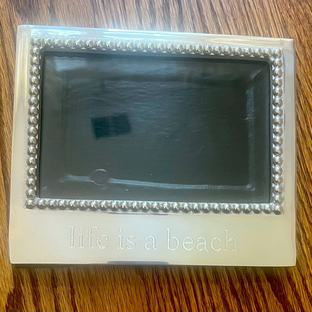 Mariposa Silver Beaded Photo Frame 4x6